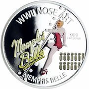 2 Dollars - Elizabeth II Memphis Belle, Niue, 2012 reverse image