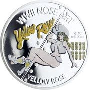 2 Dollars - Elizabeth II Yellow Rose, Niue, 2012 reverse image