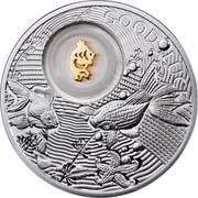 2 Dollars - Elizabeth II Goldfish, Niue, 2013 reverse image