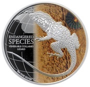 2 Dollars - Elizabeth II Venerable Collared Lizard, Niue, 2013 reverse image