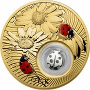2 Dollars - Elizabeth II Ladybugs, Niue, 2013 reverse image