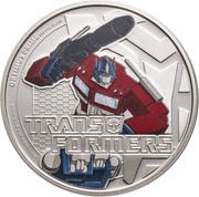 2 Dollars - Elizabeth II Optimus Prime, Niue, 2013 reverse image