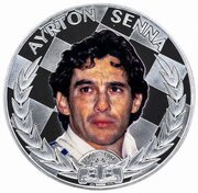 2 Dollars - Elizabeth II Ayrton Senna, Niue, 2014 reverse image