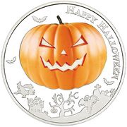 2 Dollars - Elizabeth II Jack-o'-lantern, Niue, 2014 reverse image