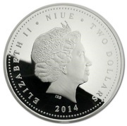 2 Dollars - Elizabeth II Niue Blue Butterfly obverse image