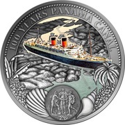 2 Dollars - Elizabeth II Panama Canal, Niue, 2014 reverse image