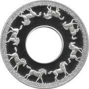 2 Dollars - Elizabeth II Year of the Horse, Niue, 2014 reverse image