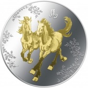 2 Dollars - Elizabeth II Horses, Niue, 2014 reverse image