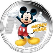 2 Dollars - Elizabeth II Mickey Mouse, Niue, 2014 reverse image