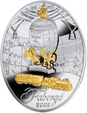 2 Dollars - Elizabeth II Trans-Siberian Railway Egg, Niue, 2014 reverse image