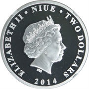 2 Dollars - Elizabeth II Iron Man obverse image