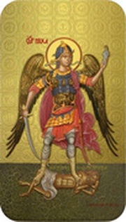 2 Dollars - Elizabeth II Archangel Michael, Niue, 2014 reverse image