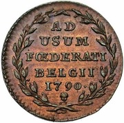 2 Liards / Oorden Insurrection Coinage, Belgium, 1790 reverse image