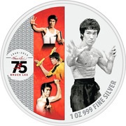 2 Dollars - Elizabeth II Bruce Lee, Niue, 2015 reverse image