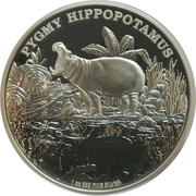 2 Dollars - Elizabeth II Pygmy Hippopotamus, Niue, 2015 reverse image