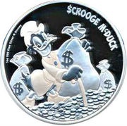 2 Dollars - Elizabeth II Scrooge McDuck, Niue, 2015 reverse image