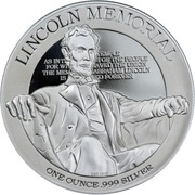 2 Dollars - Elizabeth II Lincoln Memorial, Niue, 2015 reverse image