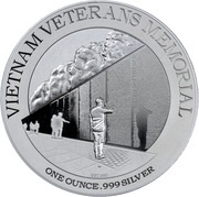 2 Dollars - Elizabeth II Vietnam Veterans Memorial, Niue, 2015 reverse image