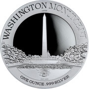 2 Dollars - Elizabeth II Washington Monument, Niue, 2015 reverse image
