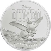 2 Dollars - Elizabeth II Dumbo, Niue, 2016 reverse image