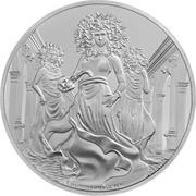 2 Dollars - Elizabeth II Gorgons, Niue, 2016 reverse image