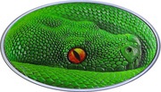 2 Dollars - Elizabeth II Green Tree Python, Niue, 2016 reverse image