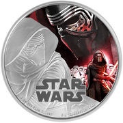 2 Dollars - Elizabeth II Kylo Ren, Niue, 2016 reverse image
