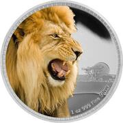2 Dollars - Elizabeth II African Lion, Niue, 2016 reverse image