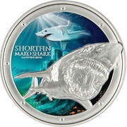2 Dollars - Elizabeth II Mako Shark, Niue, 2016 reverse image