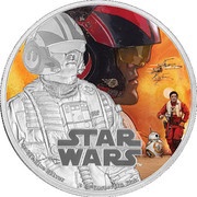 2 Dollars - Elizabeth II Poe Dameron, Niue, 2016 reverse image