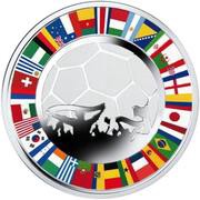 2 Dollars - Elizabeth II 2014 FIFA World Cup, Niue, 2016 reverse image