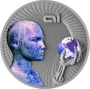 2 Dollars - Elizabeth II Artificial Intelligence, Niue, 2016 reverse image