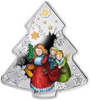 2 Dollars - Elizabeth II Christmas Tree, Niue, 2016 reverse image