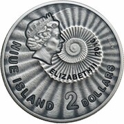 2 Dollars - Elizabeth II Eye of the Sahara: Space Day obverse image