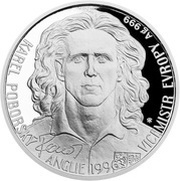 2 Dollars - Elizabeth II Karel Poborský, Niue, 2016 reverse image