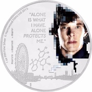 2 Dollars - Elizabeth II Sherlock Holmes, Niue, 2016 reverse image