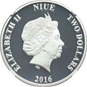 2 Dollars - Elizabeth II Darth Vader obverse image