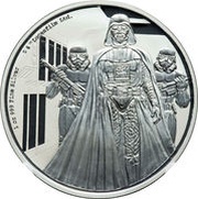2 Dollars - Elizabeth II Darth Vader, Niue, 2016 reverse image