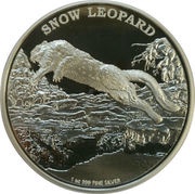2 Dollars - Elizabeth II Snow Leopard, Niue, 2016 reverse image
