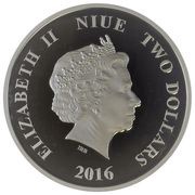 2 Dollars - Elizabeth II R2-D2 and C3PO obverse image