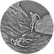 2 Dollars - Elizabeth II Death of Abel, Niue, 2017 reverse image