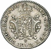 ¼ Ducaton - Maria Theresia, Belgium, 1749-1754 reverse image