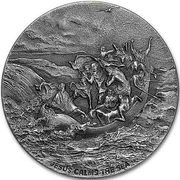 2 Dollars - Elizabeth Jesus Calms the Sea, Niue, 2017 reverse image