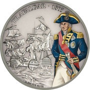 2 Dollars - Elizabeth II Battle of Trafalgar, Niue, 2017 reverse image