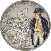 2 Dollars - Elizabeth II Battle of Yorktown, Niue, 2017 reverse image