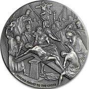 2 Dollars - Elizabeth II Crucifixion of Jesus, Niue, 2017 reverse image