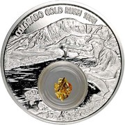 2 Dollars - Elizabeth II Colorado Gold Rush, Niue, 2017 reverse image