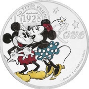 2 Dollars - Elizabeth II Disney - Love, Niue, 2017 reverse image