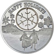 2 Dollars - Elizabeth II Currier and Ives, Niue, 2017 reverse image