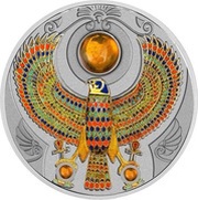2 Dollars - Elizabeth II Falcon of Tutankhamun, Niue, 2017 reverse image